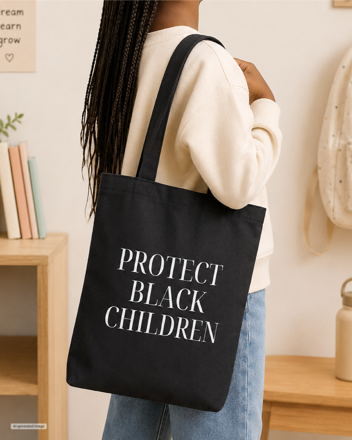 Protect Black Children Canvas Tote