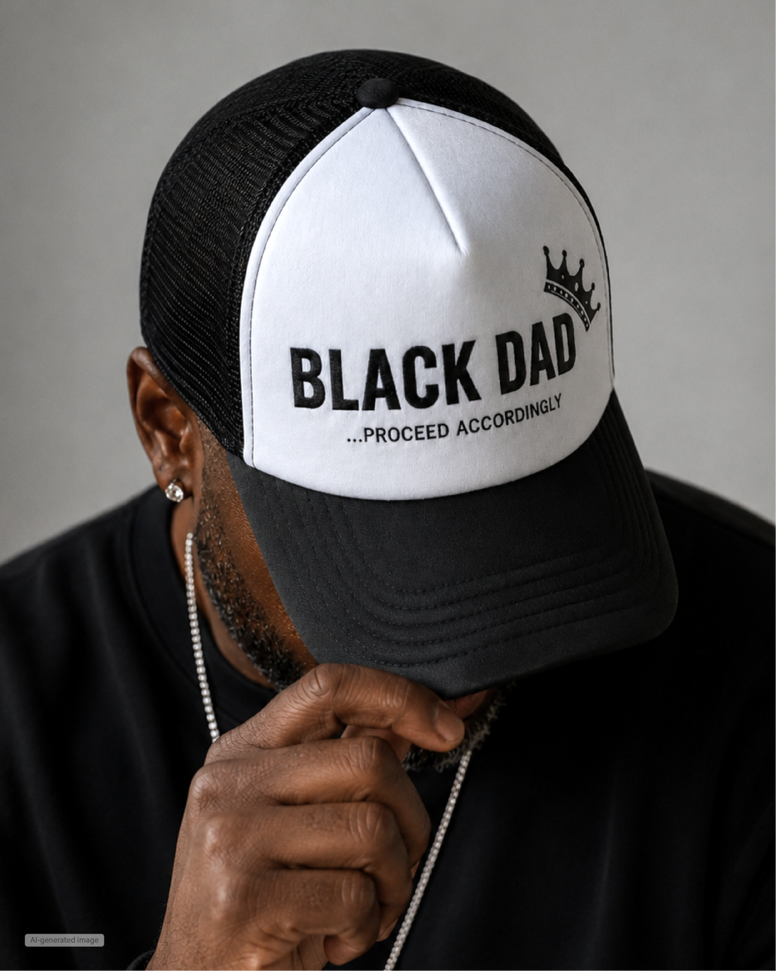 Black Dad, Proceed Accordingly Trucker Hat