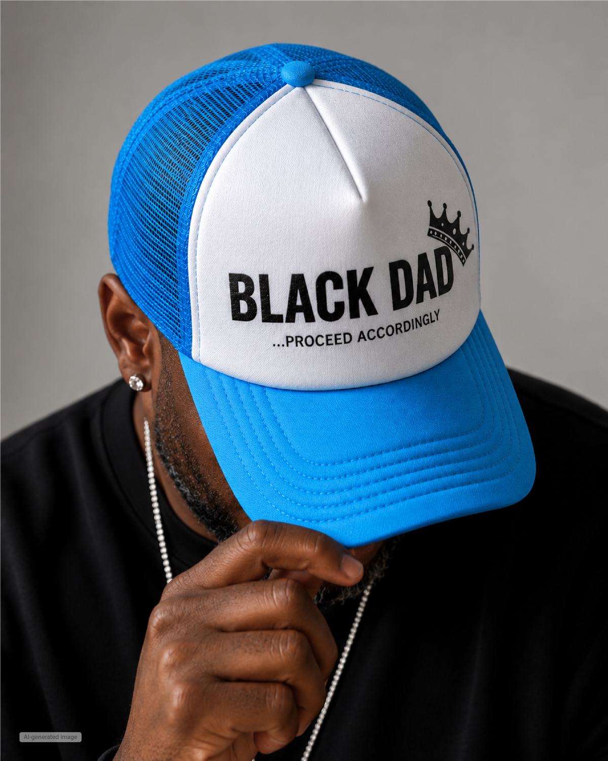 Black Dad, Proceed Accordingly Trucker Hat