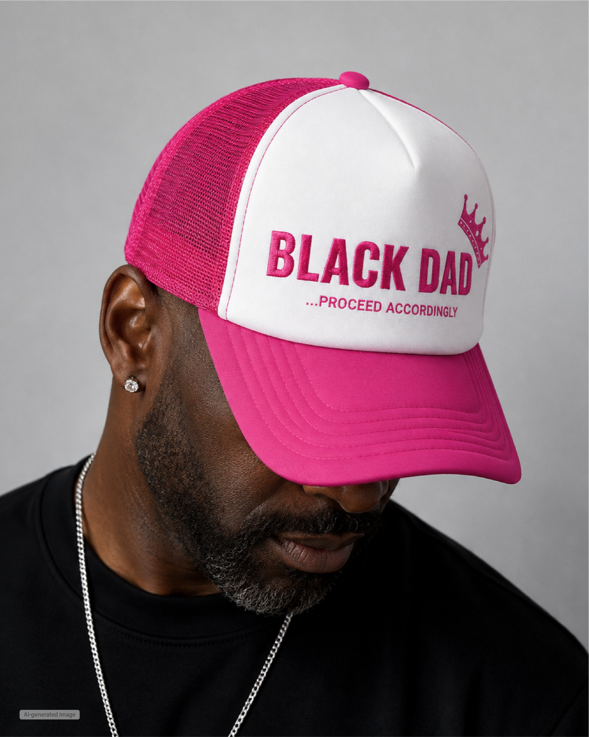 Black Dad, Proceed Accordingly Trucker Hat
