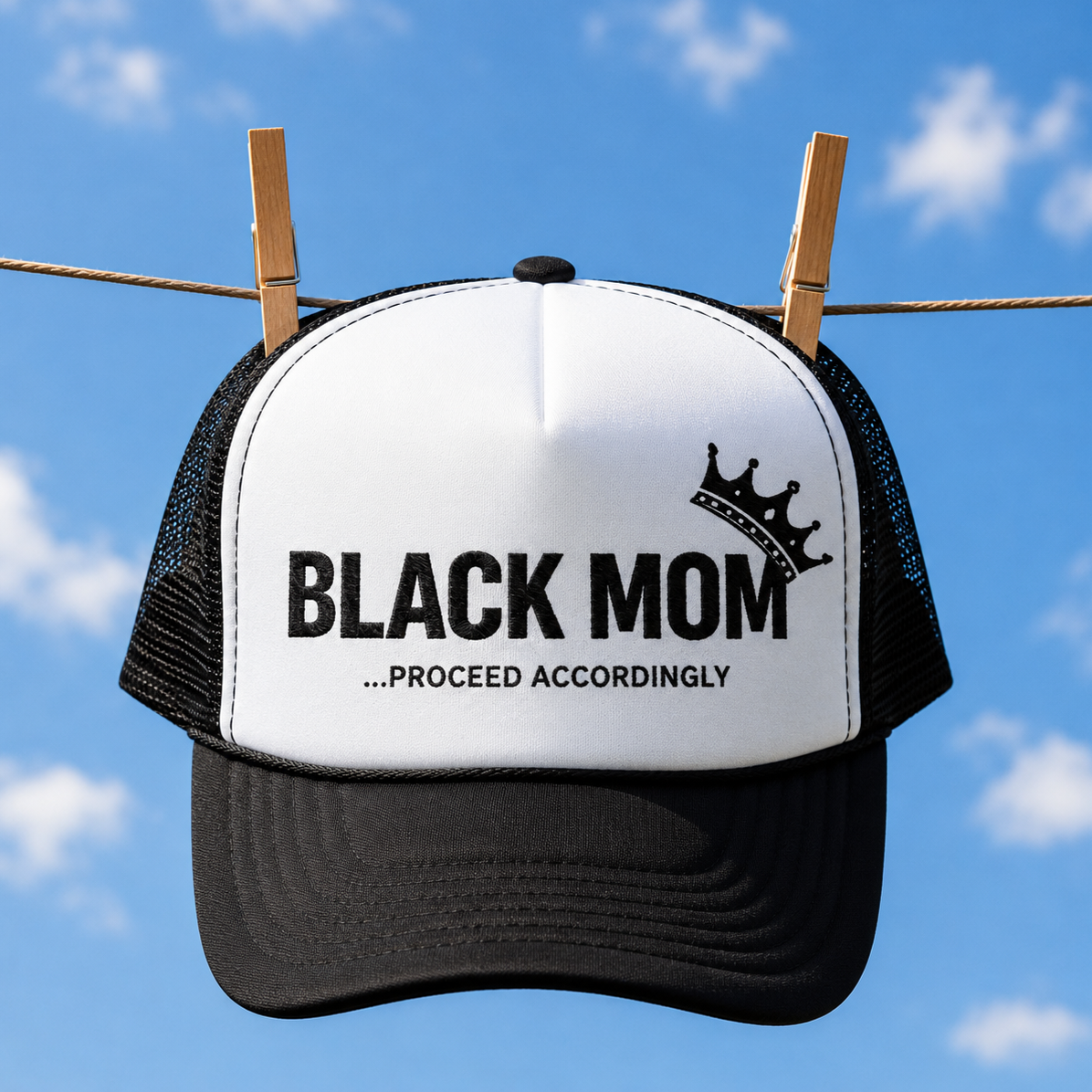 Black Mom, Proceed Accordingly Trucker Hat