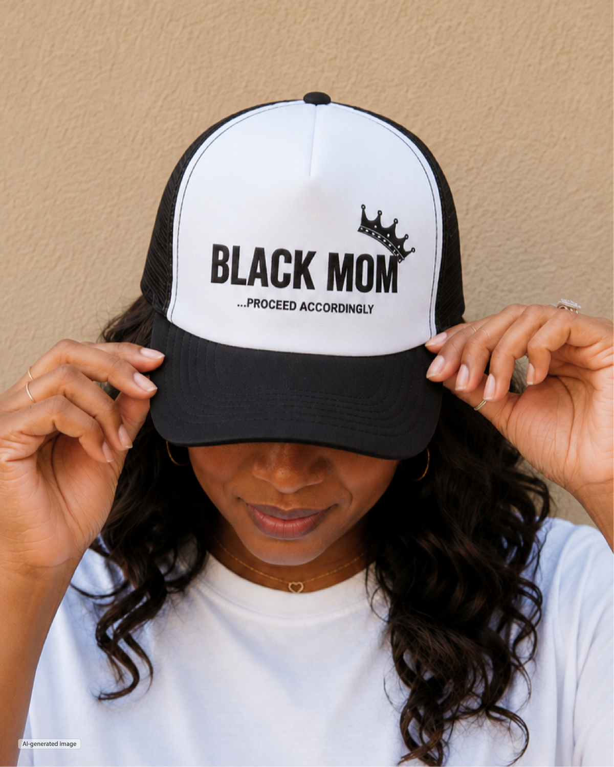 Black Mom, Proceed Accordingly Trucker Hat