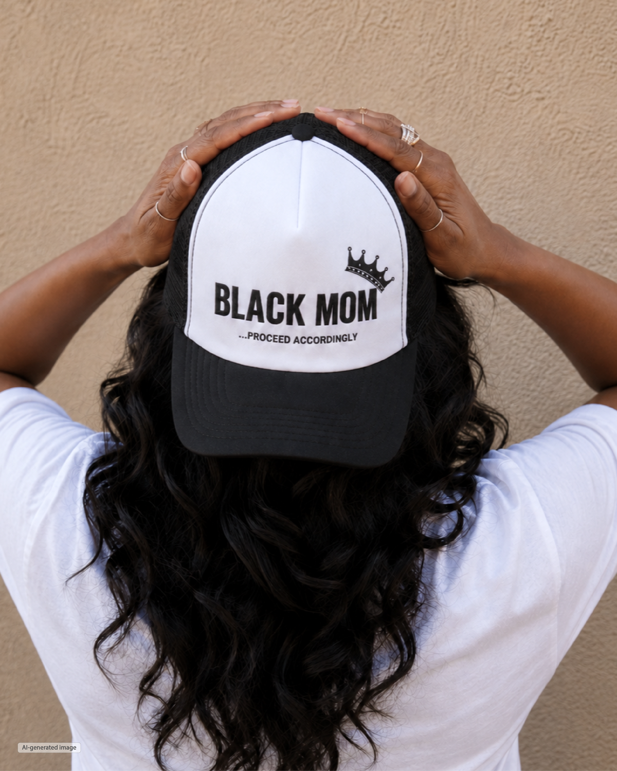 Black Mom, Proceed Accordingly Trucker Hat