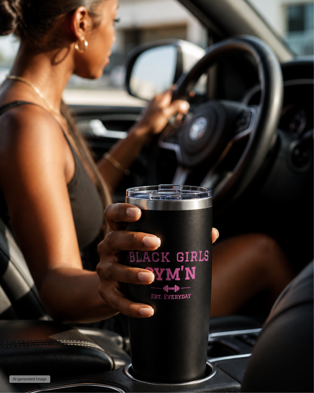 Black Girls Gymn - 20 oz Tumbler