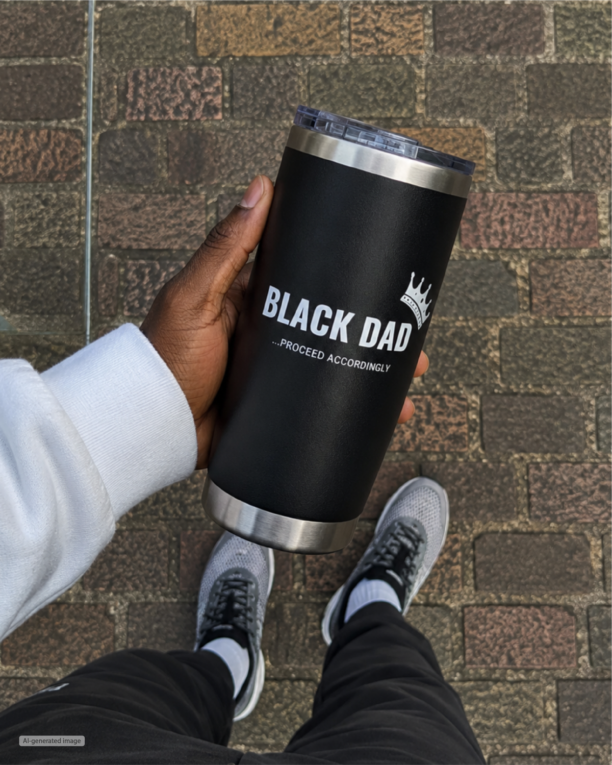 Black Dad, Proceed Accordingly - 20 oz Tumbler