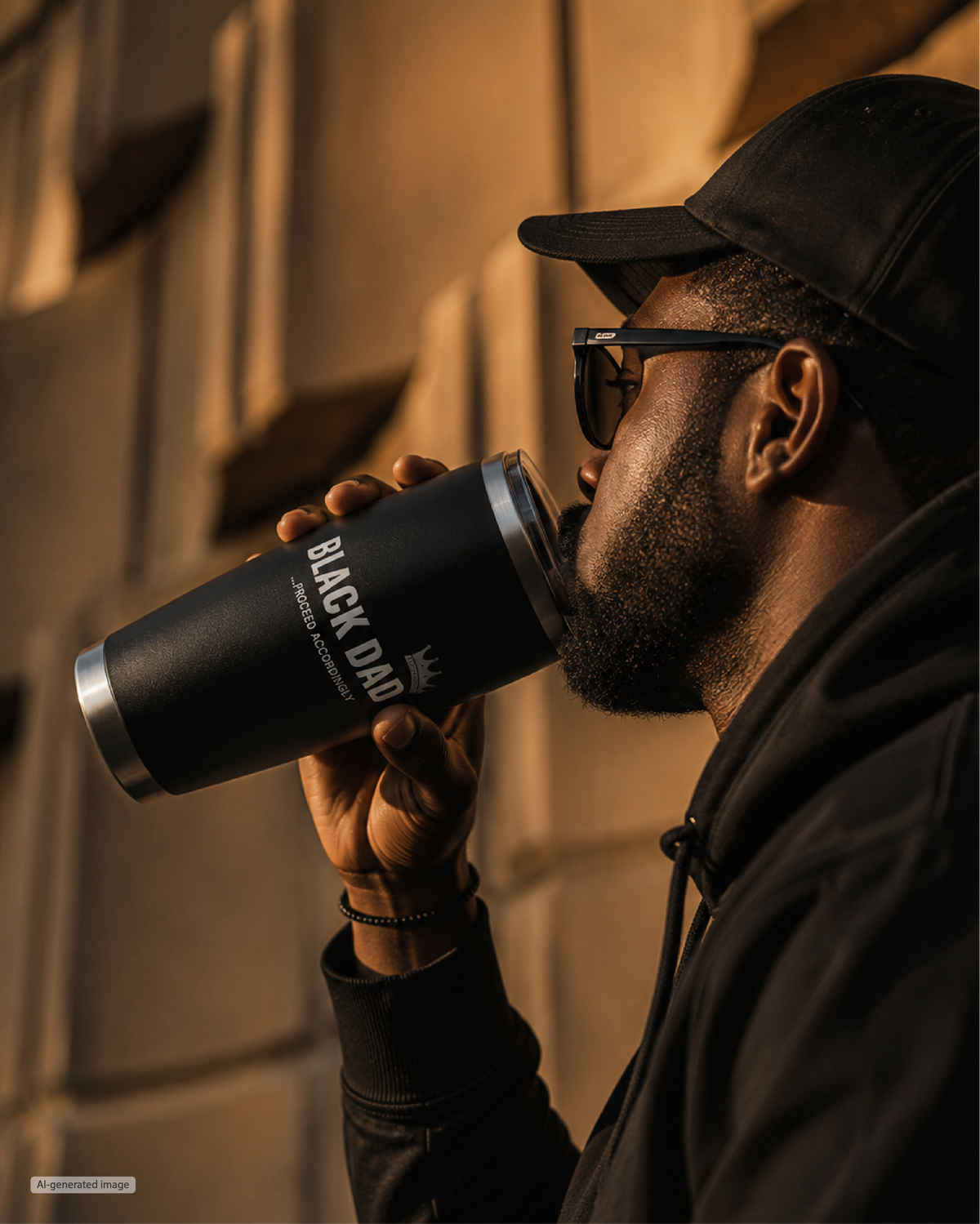 Black Dad, Proceed Accordingly - 20 oz Tumbler
