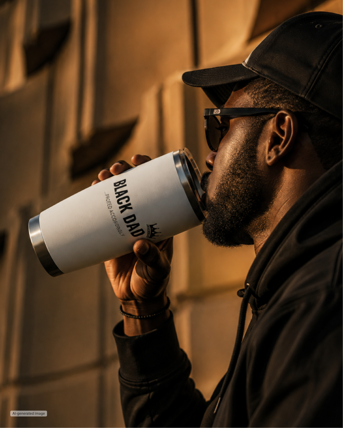 Black Dad, Proceed Accordingly - 20 oz Tumbler