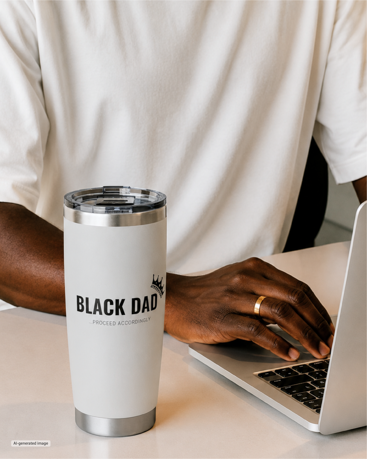 Black Dad, Proceed Accordingly - 20 oz Tumbler