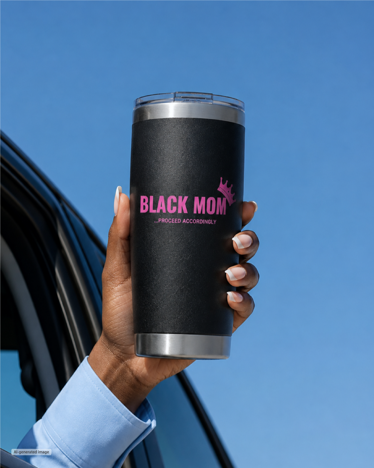 Black Mom, Proceed Accordingly - 20 oz Tumbler