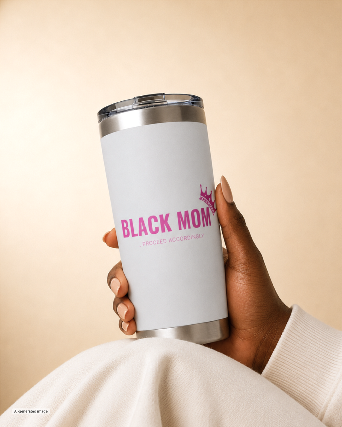 Black Mom, Proceed Accordingly - 20 oz Tumbler