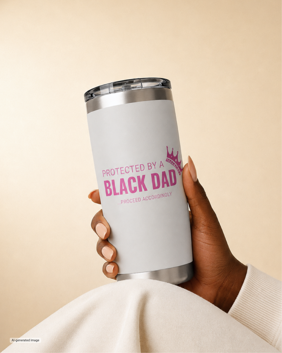 Protected by a Black Dad - 20 oz Tumbler