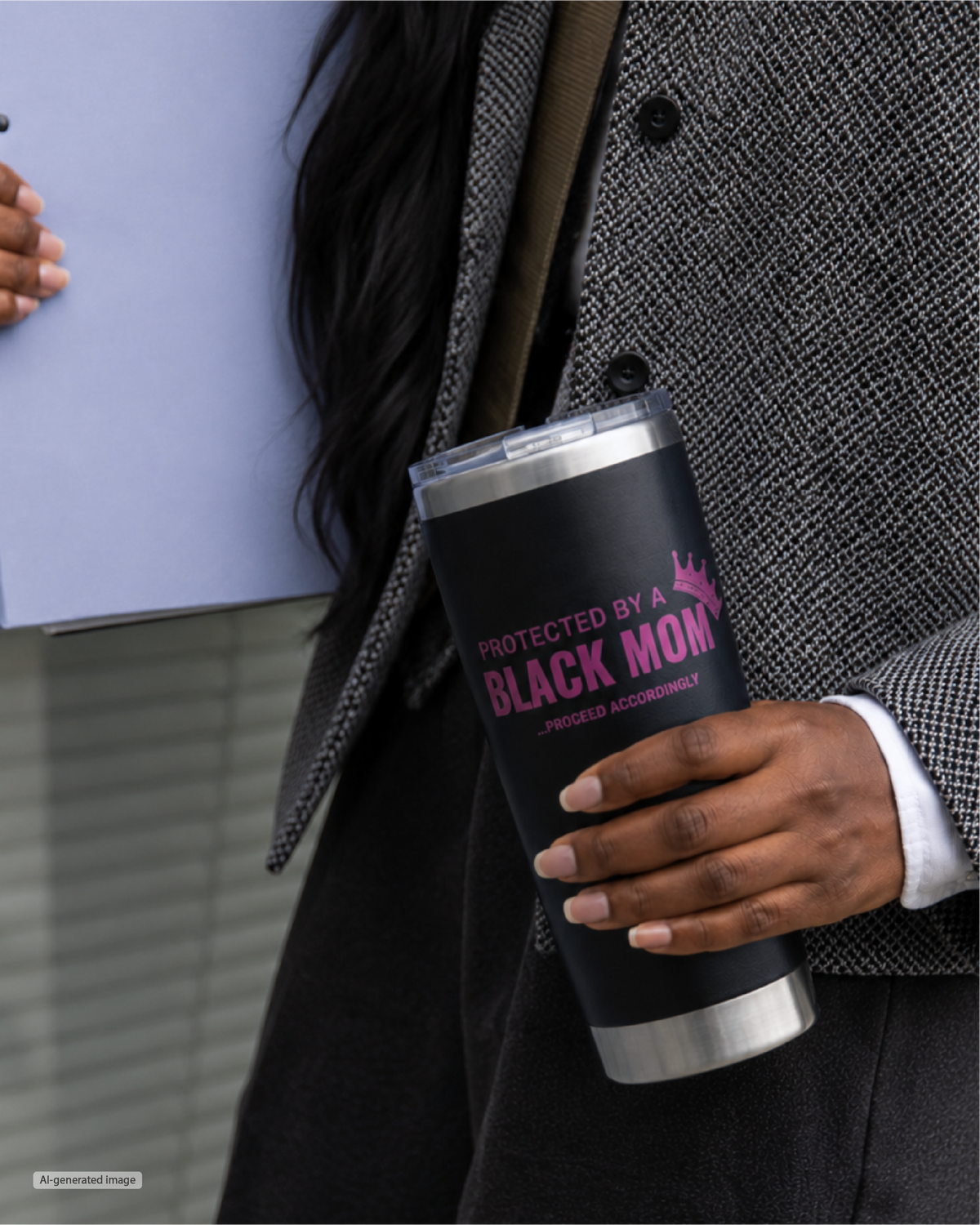 Protected by a Black Dad - 20 oz Tumbler