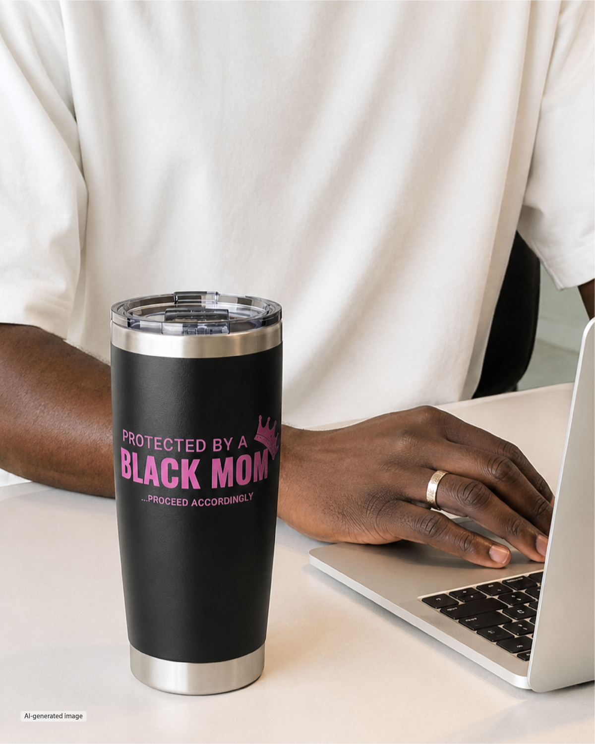 Protected by a Black Dad - 20 oz Tumbler