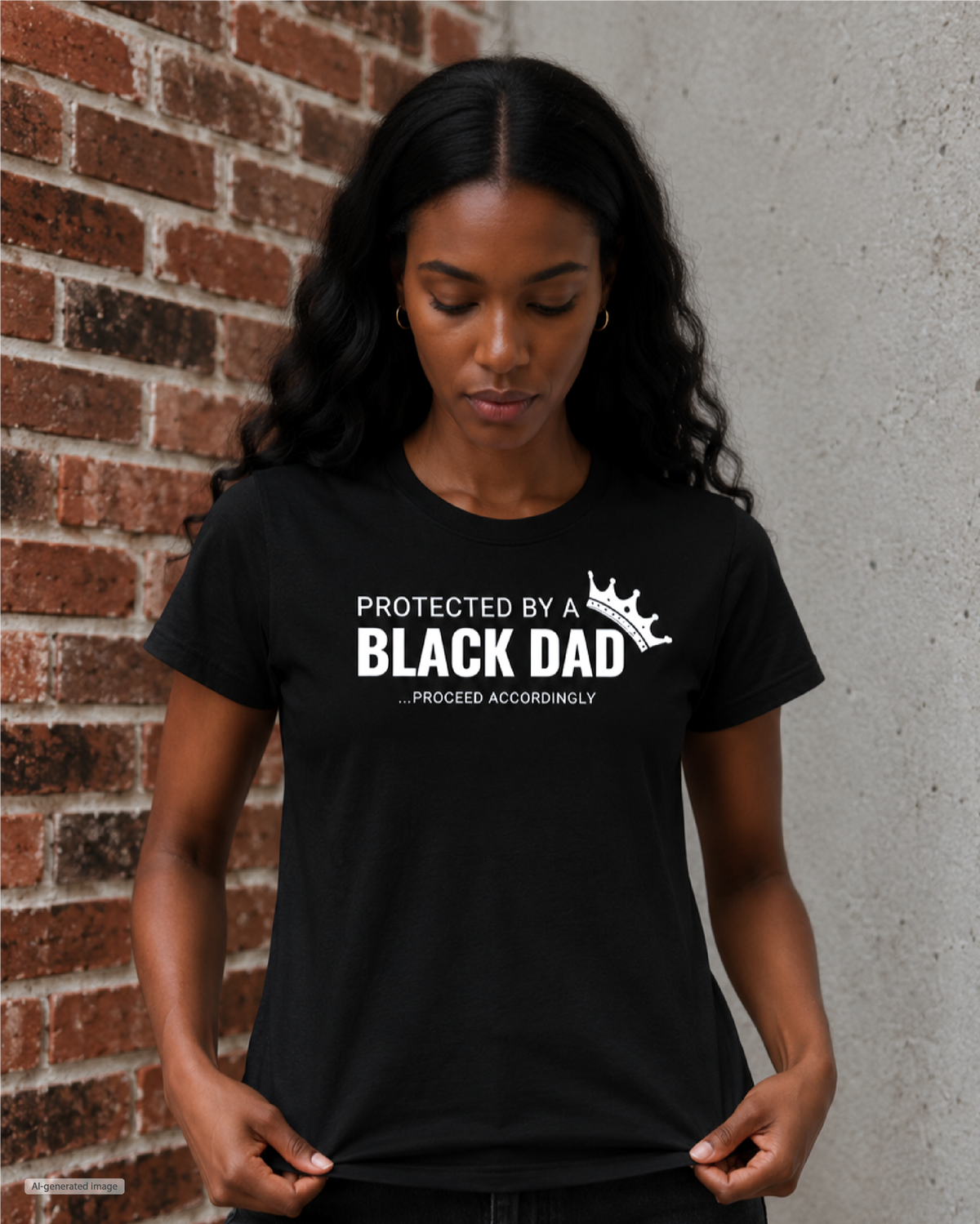 Protected by a Black Dad Women's T Shirt
