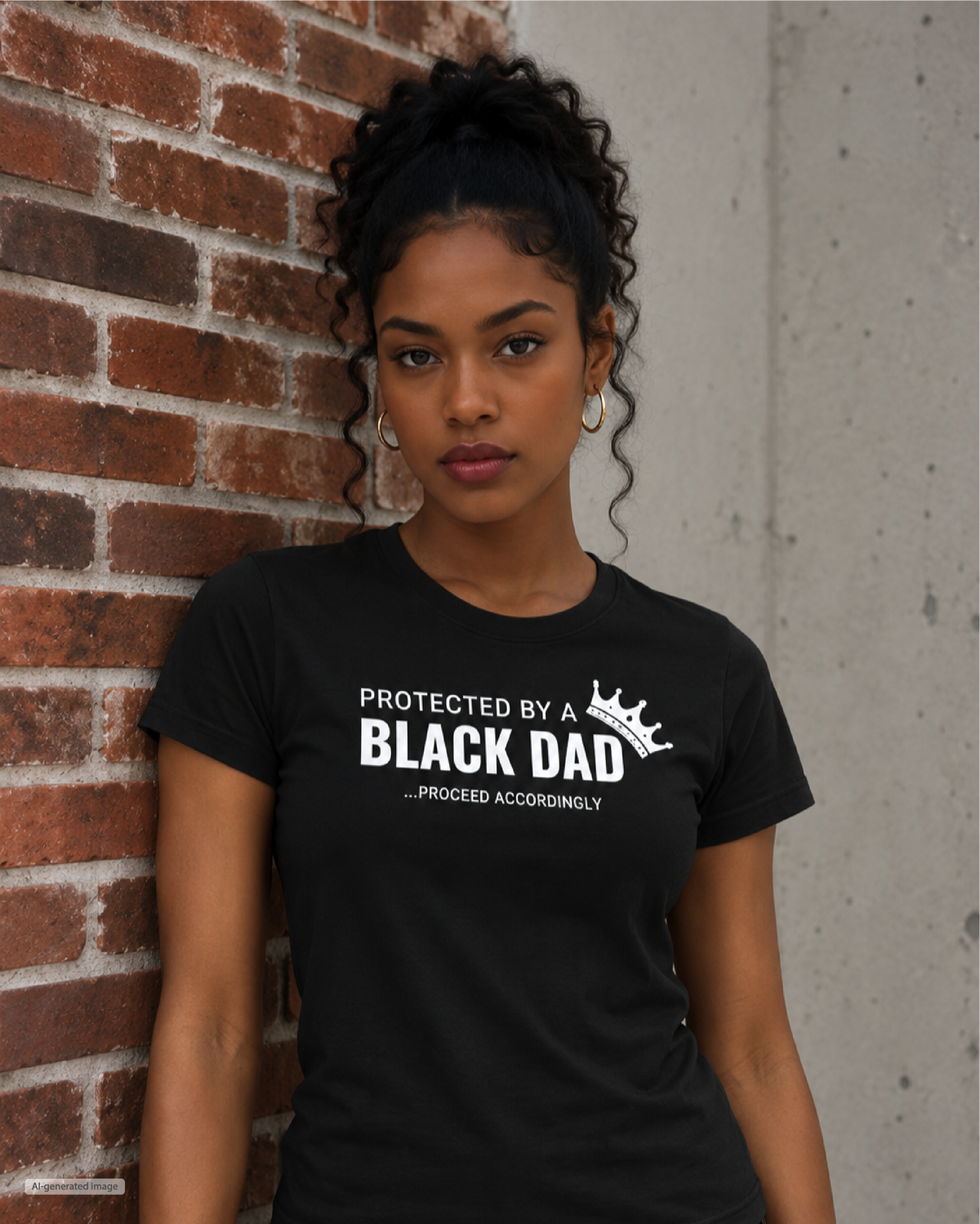 Protected by a Black Dad Women's T Shirt