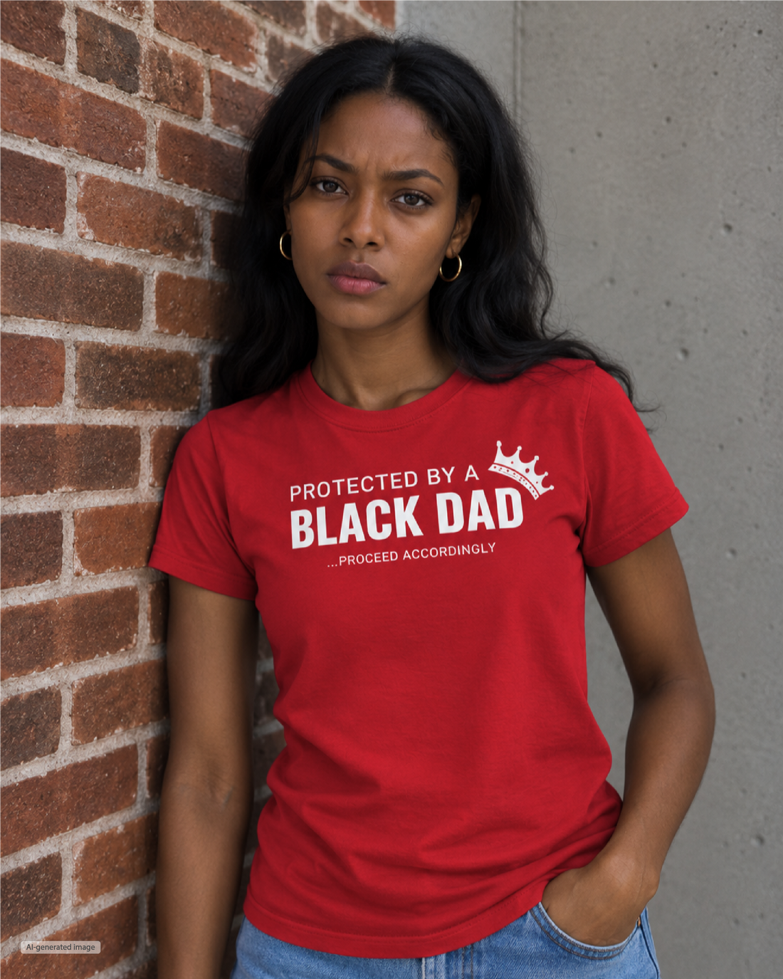 Protected by a Black Dad Women's T Shirt