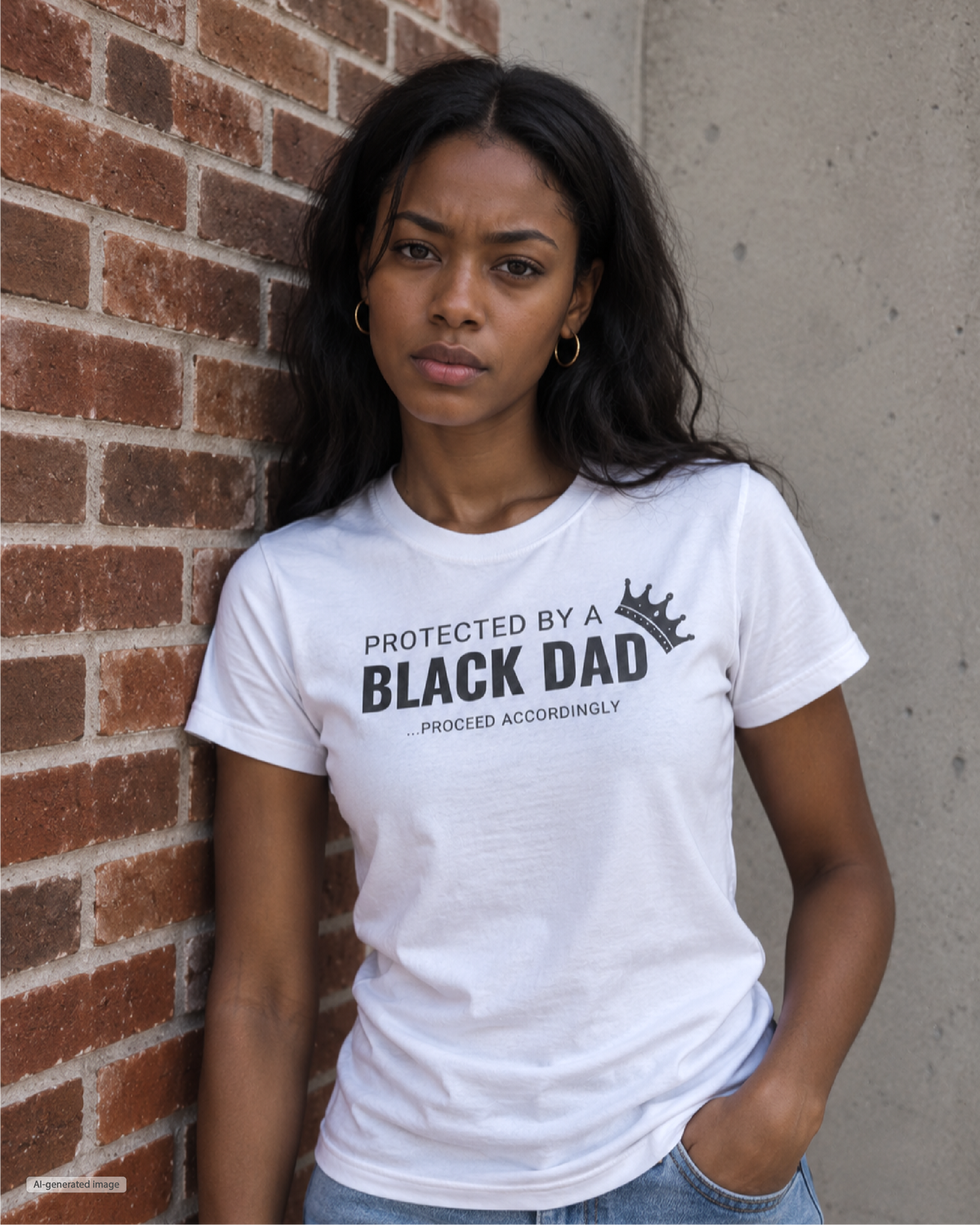 Protected by a Black Dad Women's T Shirt